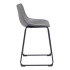 Zuo Smart Counter Stool - Charcoal - Set of 2-3 year limited warranty