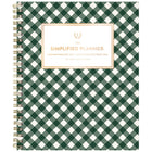 AT-A-GLANCE 2027 Emily Ley Simplified Large Weekly/ Monthly Planner - 11-1/4" x 9" - Gingham - Bilingual-12 tabbed months: January - December 2027