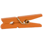 JAM Paper Wood Clip Clothes Pins - Medium - 1 1/8" - Orange - 50 Pack-Size: Medium (1 1/8") 