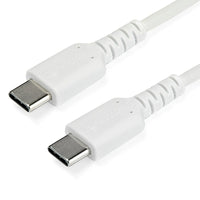 StarTech 3.3 ft USB-C Cable, White-Charge devices using a heavy duty USB C cable built to withstand your daily routine