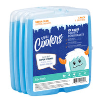 Fit + Fresh Cool Coolers Ultra Slim Ice Packs - 4 Pack-Each ice pack measures 4.75" x 4.75" x 0.25", the perfect size for everyday use