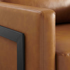 Modway Posse Vegan Leather Accent Chair - Black Tan-7