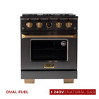 Kucht 30" KXD Series Dual Fuel Range Natural Gas - Gemstone-Cook and bake like a pro with the extra-large convection oven with 4.2 cu. ft. of capacity, 5-rack configuration and extra-large oven window