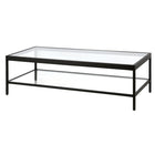 Hudson&Canal Alexis 54"W Rectangular Coffee Table - Blackened Bronze-Tabletop weight capacity is 40 lbs