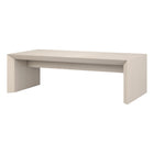 Hudson&Canal Oswin 48"W Rectangular Coffee Table - Alder White-Tabletop features a weight capacity of 75 lbs