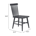 Zuo Zeilen Dining Chair - Black - Set of 2-6