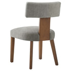 Modway Nalani Fabric Upholstered Dining Chairs - Heathered Weave Wheat/Deep Brown - 2 Pack-9