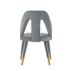 Manhattan Comfort Neda 20.87" Modern Velvet Upholstered Dining Chair - Grey-Delivered to you Fully Assembled! No Assembly Required