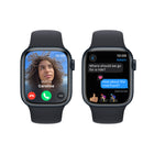 Apple Watch Series 9 - 41 mm - GPS - Midnight Aluminum Case with Midnight Sport Band - M/L -Innovative Safety Features - Fall Detection and Crash Detection can connect you with emergency services in the event of a hard fall or a severe car crash. And Emergency SOS lets you call for help with the press of a button