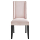 Modway Baron Performance Velvet Dining Chairs - Pink - 2 Pack-8