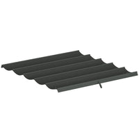 Outsunny 8.2' L x 8.4' W Retractable Pergola Canopy Replacement for 10' L x 10' W Frame (Cover Top) - Dark Grey-Only compatible with outsunny 9.8' x 9.8' replacement canopy top (SKU: 84C-054BK, 84C-054BN)  