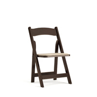 Flash Furniture HERCULES Series Fruitwood Wood Folding Chair with Vinyl Padded Seat-Wood Folding Chair