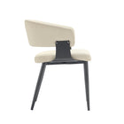 Manhattan Comfort Luce 22" Modern Textured Leatherette Upholstered Dining Chair - Sand - Set of 2-Made to Last. Commercial Grade Product