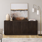 Hudson&Canal Alston 68"W Buffet Table - Alder Brown-Constructed of high quality engineered wood in a handcrafted alder brown finish