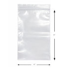 KL Rubber Resealable Polyethylene Bag with Hang Hole - 4 Mil - 5" x 8” - 1000 Pack-Approved for direct food contact — ideal for meats, produce, and dry goods
