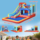 Qaba 14.3 x 8' 4 in 1 Bouncy Castle for Kids with Slide, Climbing Wall for 3-8 Years-Made with 840D Oxford fabric for long-lasting durability and fun