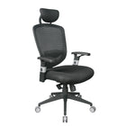 TygerClaw Air Grid High Back Office Chair with Headrest, 25.6" x 12.6" x 28", Black-Stay cool and comfy all day with a breathable mesh back that keeps air flowing so you don’t get sweaty, even during long work sessions