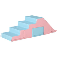 Qaba Soft Play Kids Foam Play Se for Crawl and Climb - Light Blue - Set of 2-EPE foam padding for secured safety 