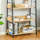 HOMCOM Modern Bookshelf Storage with 5-Tier Wide Shelving - Oak-Lightweight and easy to clean 