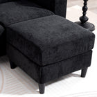 HOMCOM 76" L-Shaped Sectional Sofa with Changeable Chaise - Black-Colour: Black