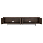 Hudson&Canal Whitman TV Stand for TV's up to 85" - Alder Brown-Clean with a soft, dry cloth and no harsh chemicals or abrasive cleaning materials