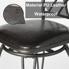 Homy Casa Classic Swivel 26" Counter Height Bar Stools with Black Faux Leather - 4 Pack-Sturdy Construction: Robust metal frame provides stability and supports long-term use.