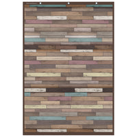 Teacher Created Resources Reclaimed Wood Design Large 6 Pocket Chart - 26" x 38"-Lightweight and durable pocket charts