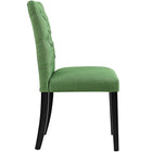 Modway Duchess Fabric Dining Chair - Green - 2 Pack-Non-Marking Foot Caps
