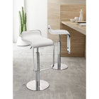 Zuo Equino Barstool - White-Dimensions: 15.0" L x 15.0" W x 35.0" H