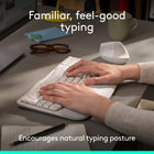 Logitech Wave Keys Wireless Ergonomic Keyboard with Cushioned Palm Rest - Off White-More palm support, less pressure: A cushioned palm rest with memory foam supports you all day long and gives you more wrist support
