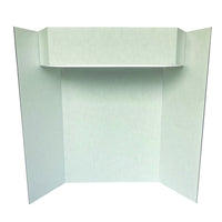 Royal Brites Tri-Fold Display Board With Header - 36" H x 48" W - White-Sturdy and easy to handle