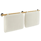 Modway Anela Wall-Mounted Chenille Upholstered King Size Headboard - Cream Natural-King Size Floating Headboard