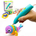 myFirst 3D Pen Make Rechargeable Printing Pen Kit - Blue-Offers 2 adjustable levels to control the speed of filament extrusion, allowing for precise and flexible 3D creations