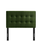 Modway Lily Stain-Resistant Performance Velvet Twin Size Headboard - Moss Green-Padded Construction