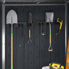 Suncast 2' Resin Long Handle Tool Hanger-Tilt back hook keeps tools in place.