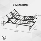 MotionGrey King Adjustable Bed Frame - Electric Bed Base with Wired Remote & Head/Foot Adjustment - King - Black-5