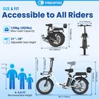 Gyrocopters iCaddy Electric Bike for Adults - Speed 40 kmph PAS Range 125 km - White-The intuitive LED display provides real-time feedback on speed, battery level, and ride modes