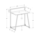 Monarch Specialties 7110 30"L Computer Desk - Juvenile White/White Metal-Great for small spaces