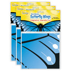 Insect Lore-3 Dress-Up Morpho Butterfly Wings - Blue - Pack of 3-Realistic butterfly patterns with bright printing on both sides
