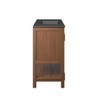 Modway Ashlyn 36" Wood Bathroom Vanity - Walnut/Black-Fixtures Not Included