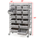 Seville Classics Commercial 7-Tier NSF 16 Bin Rack (SHE16510BX)-Dimension: 36"W x 14"D x 56"H
