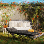 Outsunny Camping Cot for Adults with Mattress-Included pocket keeps essentials like water and phones handy