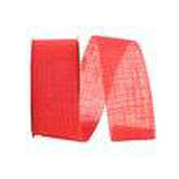 JAM Paper Burlap Ribbon - 2 1/2" W x 20 yd. - Red-Colour: Red