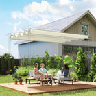 Outsunny UV30+ Protected 8' L x 9.4' W Retractable Pergola Canopy for 7' L x 10' W Pergola Frame - Cream White-This pergola cover has pockets only for five bars