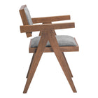Zuo Delhi Dining Chair - Grey/Walnut - Set of 2-3 year limited warranty