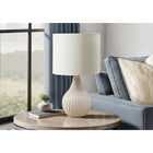 Monarch Specialties 17" H Contemporary Table Lamp - Beige Ceramic / Ivory / Cream Shade-Enjoy effortless operation with the convenient on/off turn knob switch using a standard 60W bulb (not included), allowing you to illuminate your environment with ease