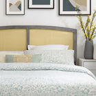 Modway Halcyon Cane Queen Headboard - Grey-Woven Cane Rattan