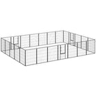PawHut 24-Panel Heavy Duty Dog Playpen for S/M/L Dogs - 39" H-An excellent romping ground and can also work as a partition
