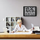 Marathon Super-Jumbo Atomic Digital Wall Clock with 7" Digits - Black-MULTIPLE DISPLAY MODES - 12 or 24 Hour Display Formats