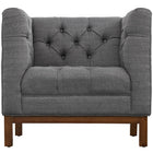 Modway Panache Upholstered Fabric Armchair - Grey-Armchair Weight Capacity - 441